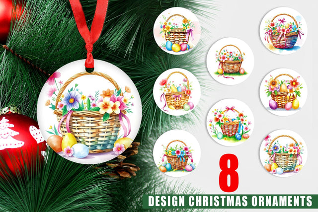 Ornament Easter Basket Sublimation artnoy 