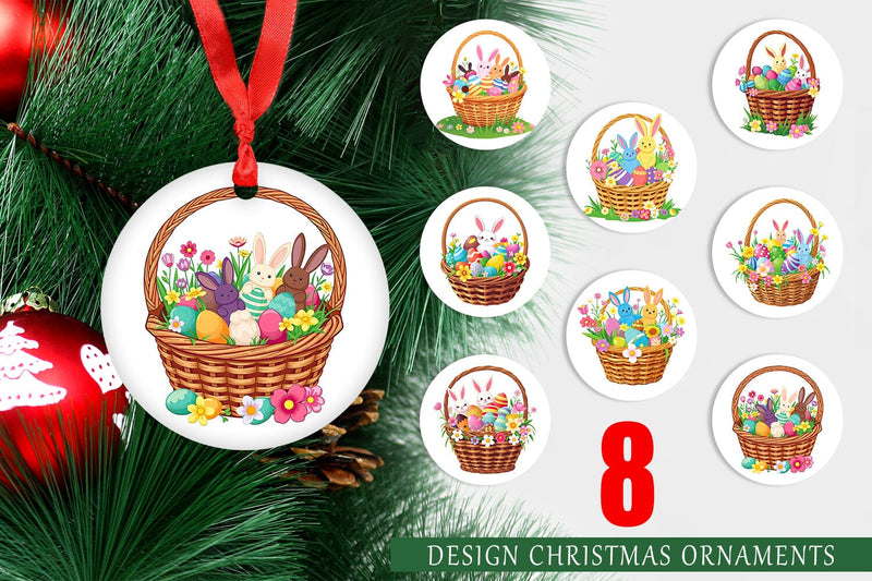 Ornament Easter Basket Sublimation artnoy 