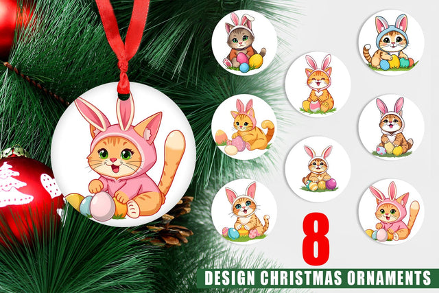 Ornament Easter Cat Sublimation artnoy 