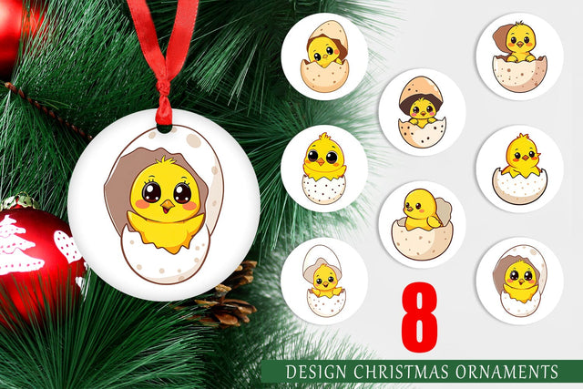Ornament Easter Chick Sublimation artnoy 