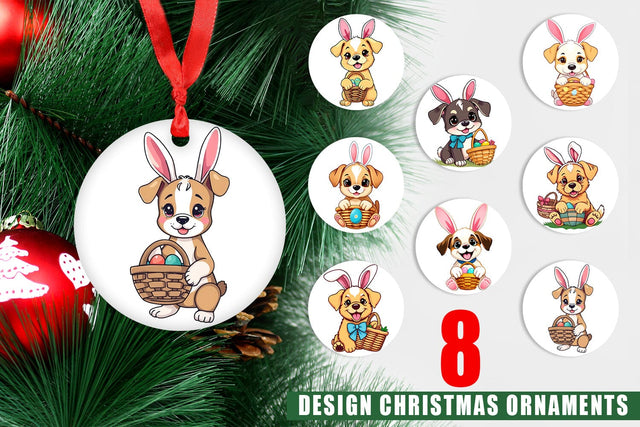 Ornament Easter Dog Sublimation artnoy 