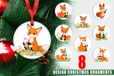 Ornament Easter Fox Sublimation artnoy 