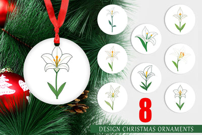 Ornament Easter Lily Sublimation artnoy 