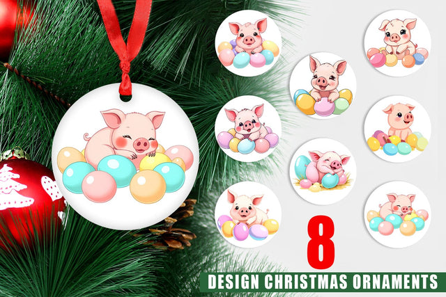 Ornament Easter Pig Sublimation artnoy 
