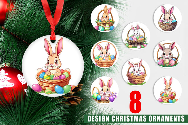 Ornament Easter Rabbit Sublimation artnoy 