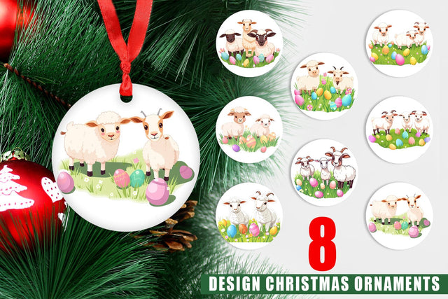 Ornament Easter Sheep Sublimation artnoy 