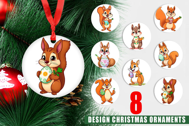 Ornament Easter Squirrel Sublimation artnoy 