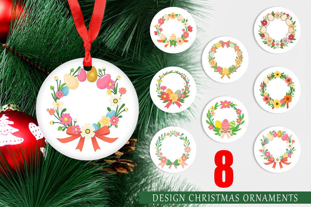 Ornament Easter Wreath Sublimation artnoy 