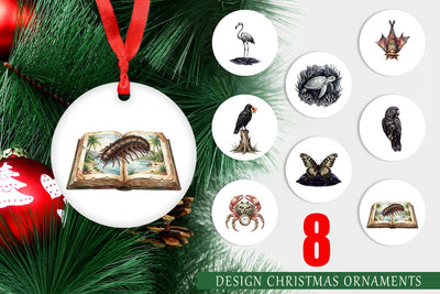 Ornament Eerie Gothic Island Wildlife Watercolor Sublimation artnoy 