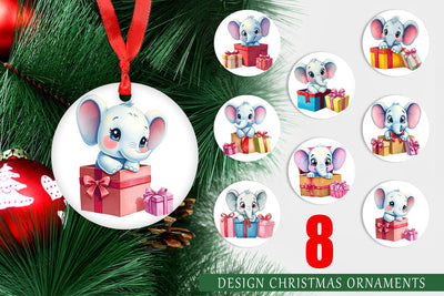 Ornament Elephant Gift Sublimation artnoy 