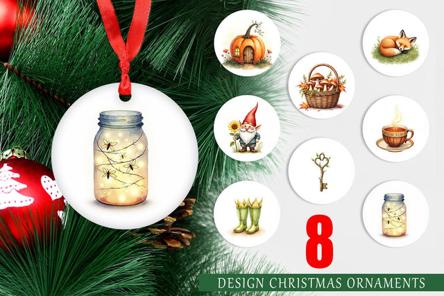 Ornament Enchanted Fall Cottagecore Sublimation artnoy 