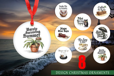 Ornament Eternally Lazy Goth Summer Quote Sublimation artnoy 