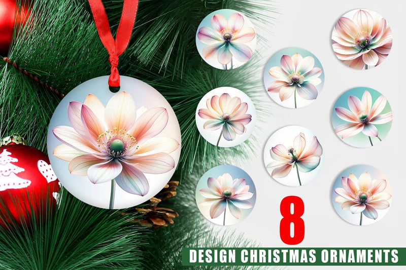 Ornament Ethereal Pastel Flower Sublimation artnoy 