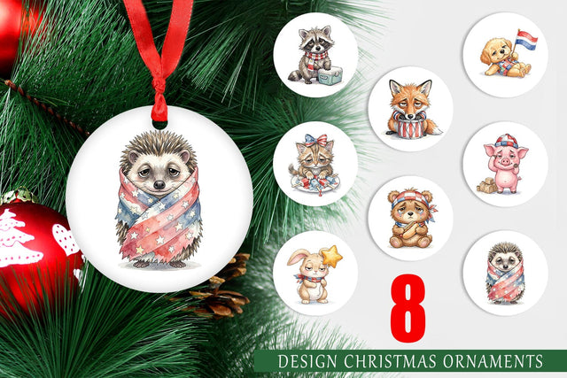 Ornament Exhausted BBQ Animal Burnout Vibes Sublimation artnoy 