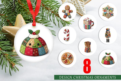 Ornament Fabric Christmas Treat Patchwork Sublimation artnoy 