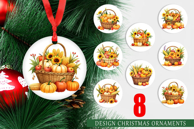 Ornament Fall Fruit Sublimation artnoy 