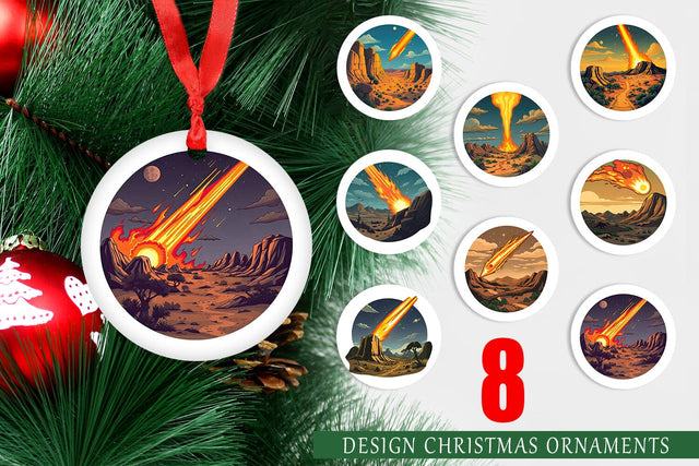 Ornament Falling Meteor Sublimation artnoy 