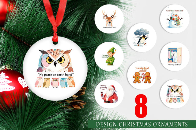 Ornament Family Drama Christmas Sublimation artnoy 