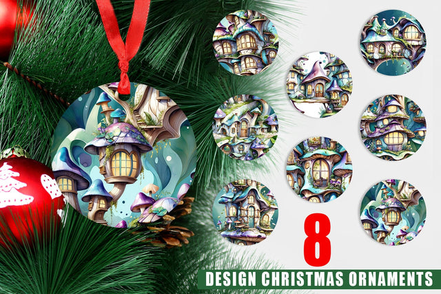 Ornament Fantasy House Pattern Sublimation artnoy 