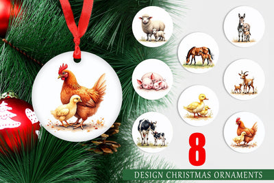 Ornament Farmyard Babies Sublimation artnoy 