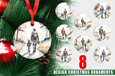 Ornament Father Day Watercolor Sublimation artnoy 