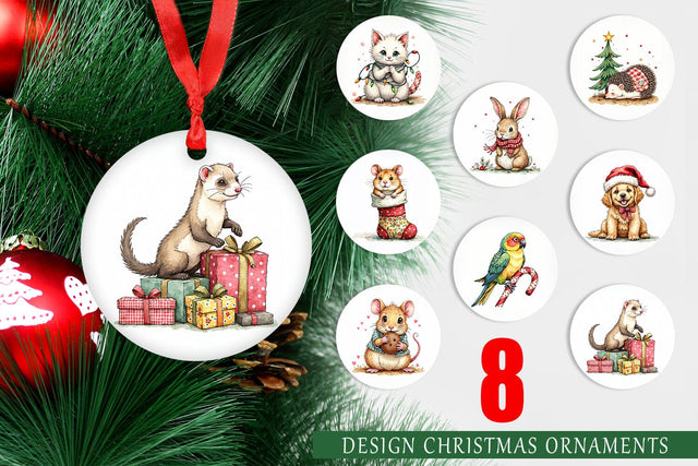 Ornament Festive Patchwork Pets Sublimation artnoy 