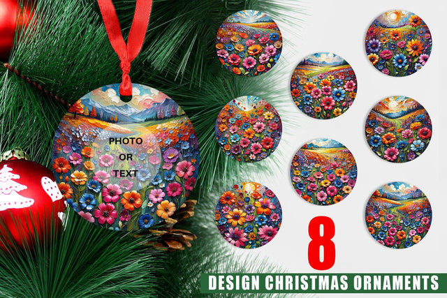 Ornament Field Flower Painting Sublimation artnoy 