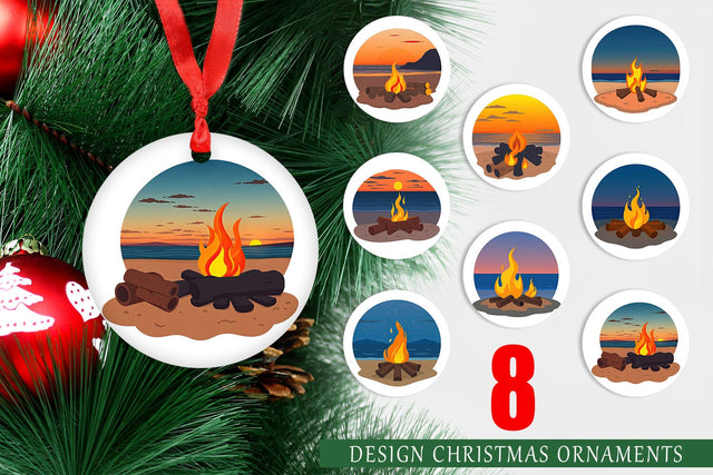 Ornament Fire Pit Sublimation artnoy 