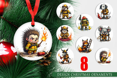 Ornament Firefighter Chaos Critters Sublimation artnoy 