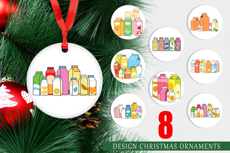 Ornament Flavored Milk Carton Sublimation artnoy 
