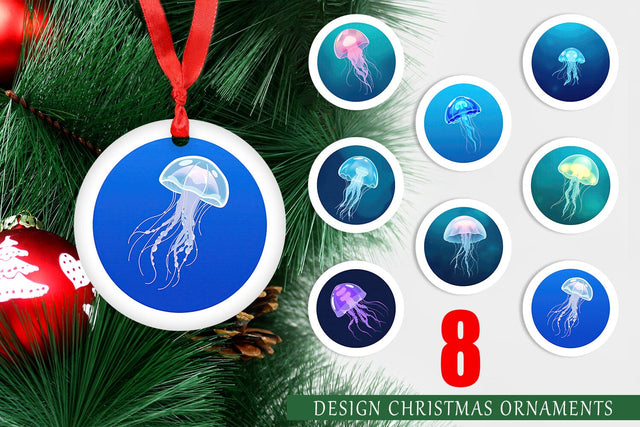 Ornament Floating Jellyfish Sublimation artnoy 