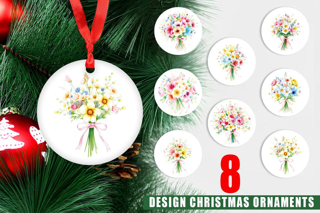 Ornament Floral Bouquets Sublimation artnoy 