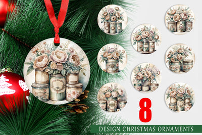 Ornament Floral Metal Tin Sublimation artnoy 