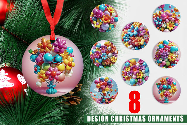 Ornament Flower Balloon Sublimation artnoy 