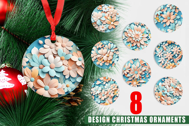 Ornament Flowers Pastel Pattern Sublimation artnoy 