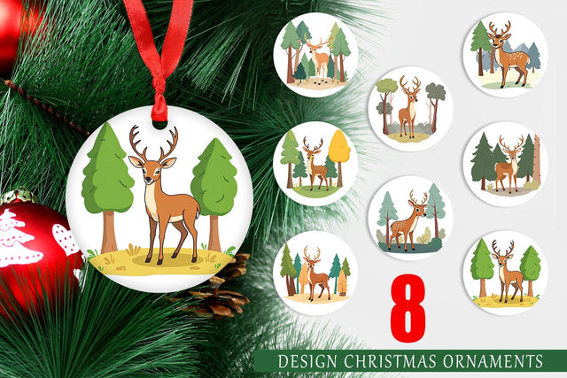 Ornament Forest Deer Sublimation artnoy 