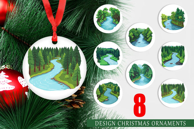 Ornament Forest River Sublimation artnoy 