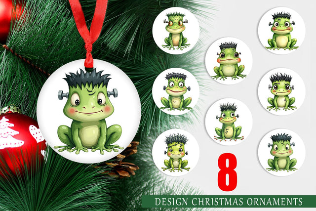 Ornament Frankenstein Frog Sublimation artnoy 