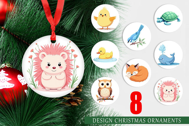 Ornament Friendly Cute Animals Sublimation artnoy 