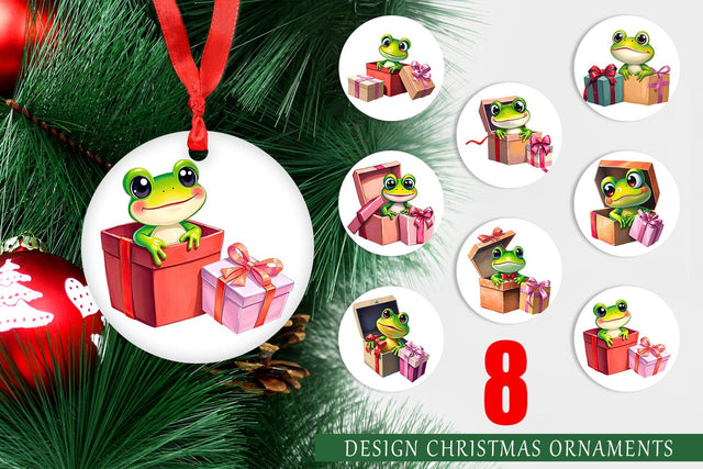 Ornament Frog Gift Sublimation artnoy 