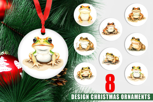 Ornament Frog Wildlife Sublimation artnoy 