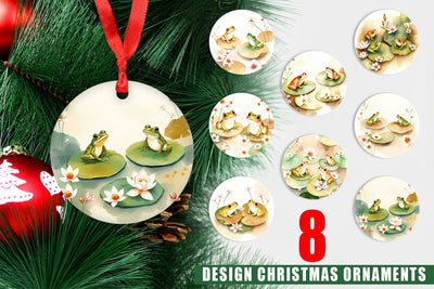 Ornament Frog with Lily Pads Sublimation artnoy 