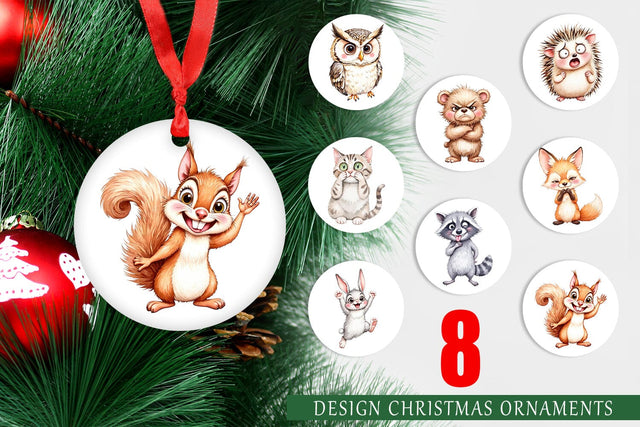 Ornament Funny Animal Faces Sublimation artnoy 