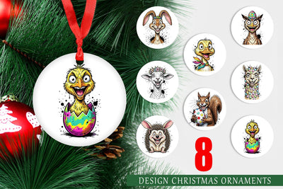Ornament Funny Easter Animal Sketch Sublimation artnoy 