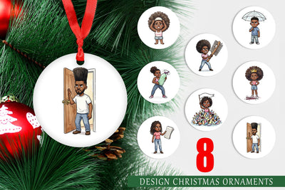 Ornament Funny Natural Hair Humor Sublimation artnoy 