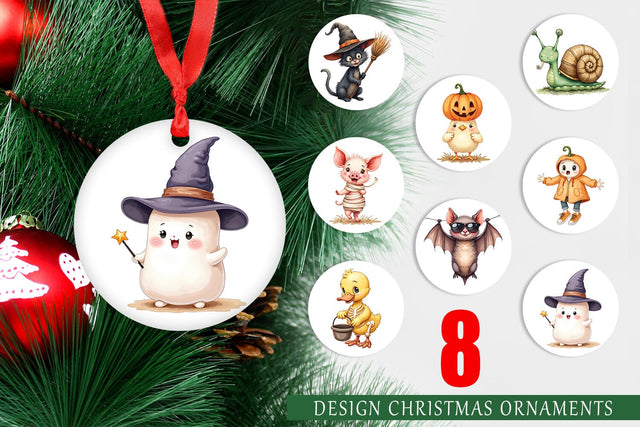 Ornament Funny Spooky Faces Sublimation artnoy 