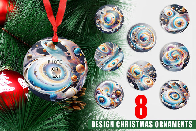 Ornament Galaxy with Planets Sublimation artnoy 