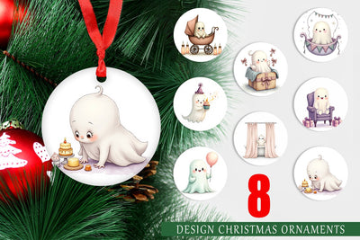 Ornament Ghost Baby Shower Sublimation artnoy 