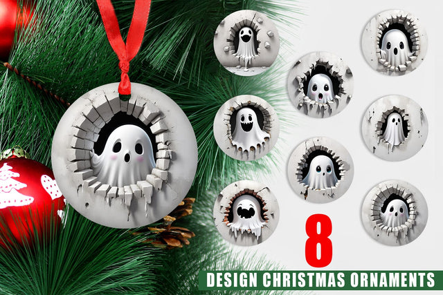 Ornament Ghost in Wall Sublimation artnoy 