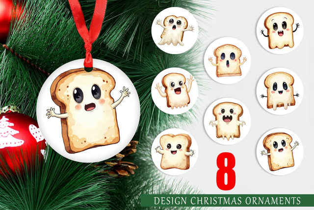 Ornament Ghost Toast Sublimation artnoy 